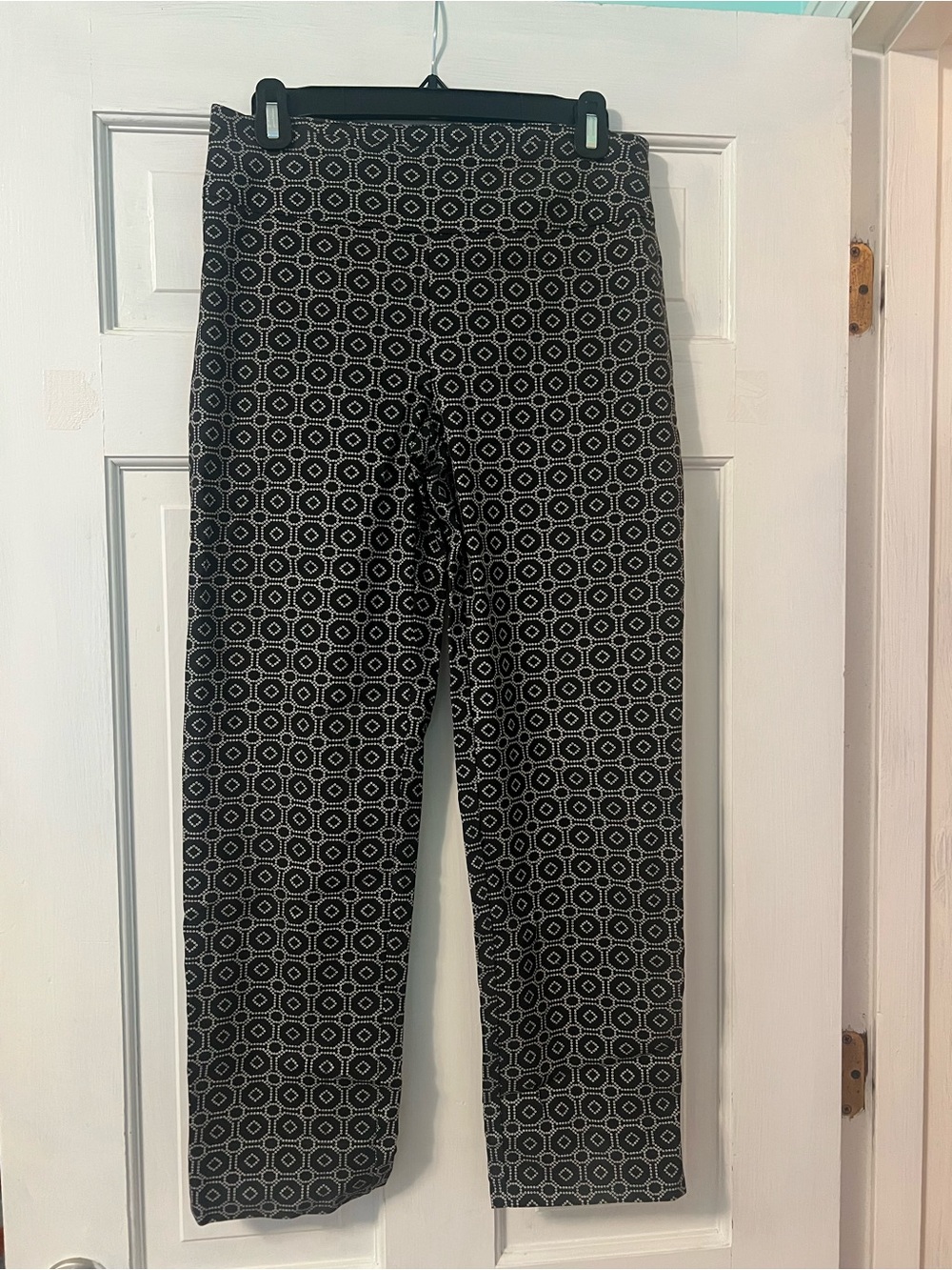 Zac & Rachel Black and White Geometric Print Women's Pants